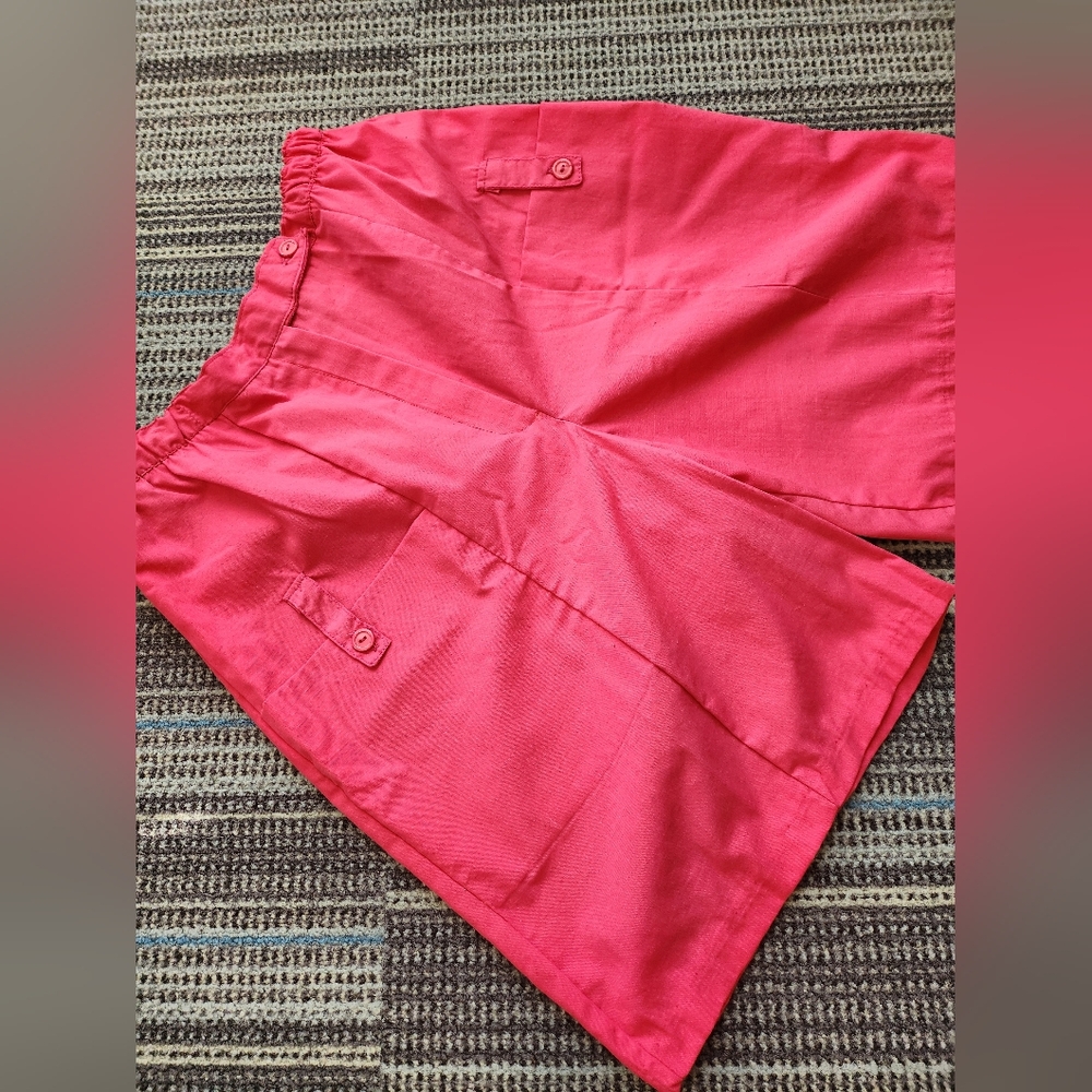Vintage 90s Pink Stretchy High Waist Mom Shorts - Picture 2 of 14